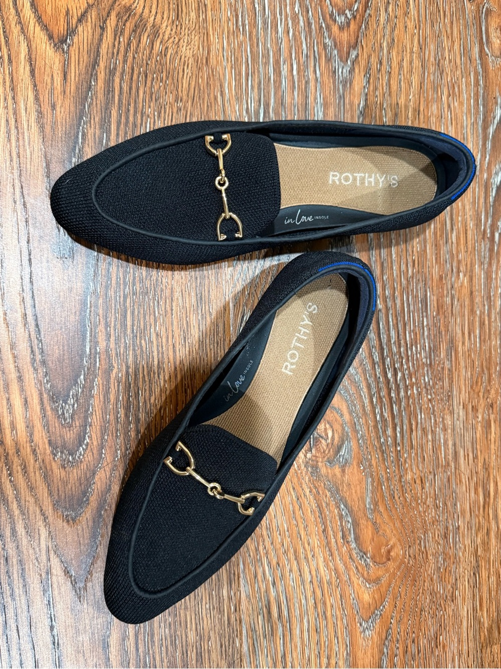 Rothy's Double Bit Knit Loafers with Gold Horsebit - Picture 6 of 7